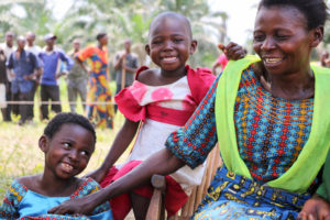 Displaced family in the DRC