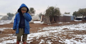 Syrian child in refugee camp