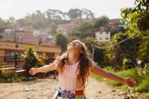 hopeful young girl in Colombia
